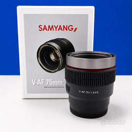 Samyang V-AF 75 T1.9 per Sony E-Mount