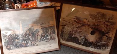 vecchi quadretti di antiche stampe cartografiche 