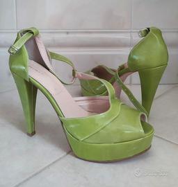 Scarpe con tacco verdi