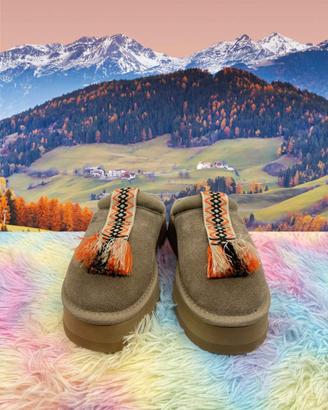 Pantofole invernali UGG Tazzle, verde-marrone, 39