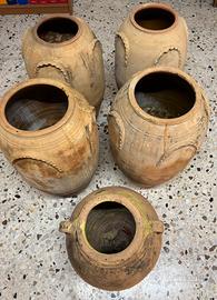 5pz brocca anfora antica restaurata terracotta