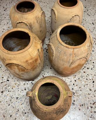 5pz brocca anfora antica restaurata terracotta