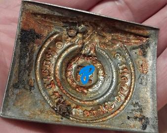 Fibbia da cinturone Tedesca WW2 - Relic da scavo