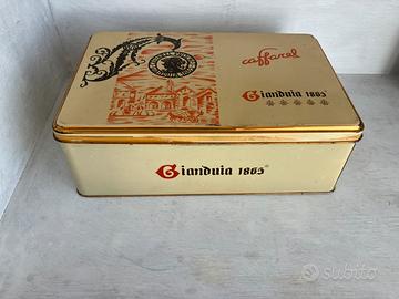 Scatola di latta Caffarel Gianduia 1865