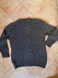 Maglione vintage uomo lana a trecce TG XXL