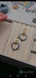 Orecchini Blu Arcobaleno - Perline Giapponesi