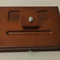 Porta penna e fermacarte in legno 