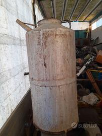 ANTICO RECIPIENTE IN LAMIERA PER VINO  ACETO OLIO