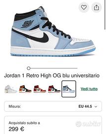 Jordan 1 Retro High OG university blue 44.5