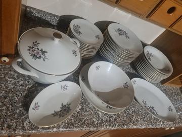 servizio di piatti in porcellana 