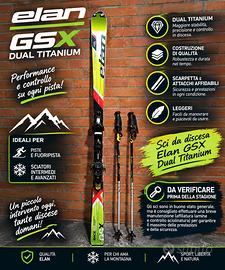 Sci Elan GSX Race Dual Titanium 178 cm + bacchette