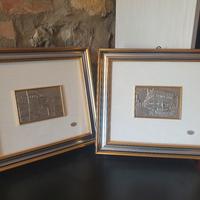 2 quadri in argento 925 autore Ranieri 