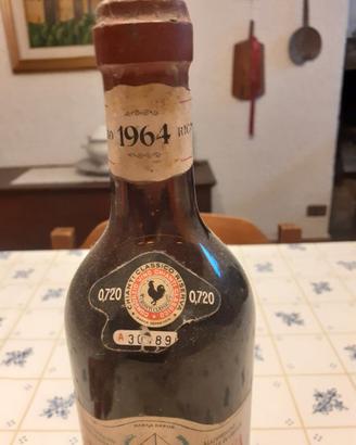 Bottiglia chianti riserva Brolio anno 1964
