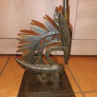 Statua vintage di Chi Wara - Figura maschile afric