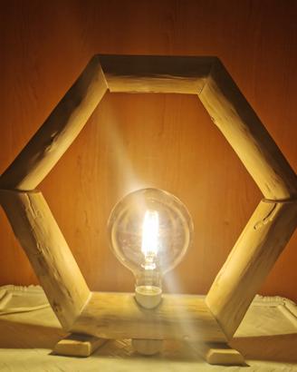 Lampada da tavolo in Legno Massello 