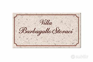 Targa fuori porta in pietra