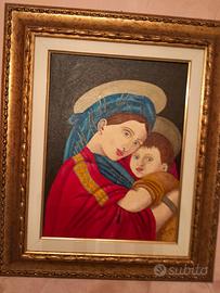 Quadro vintage con immagine sacra. 