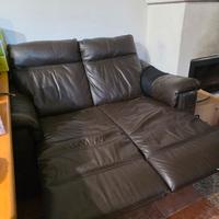 divano 2 posti in pelle con seduta elettrica 