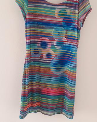 vestito manica corta desigual