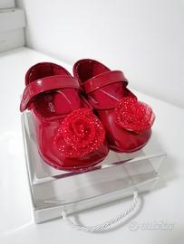 ballerine chicco, vernice rossa tg 19 