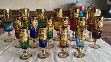 Servizio bicchieri Murano Tre Fuochi
