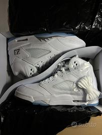 Jordan 5 Metallic White