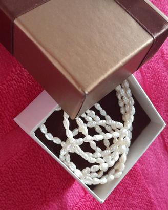 collana vintage con perle d'acqua dolce 