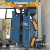 Sabbiatrice, granigliatrice a grappolo 2 turbine