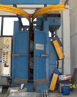 Sabbiatrice, granigliatrice a grappolo 2 turbine