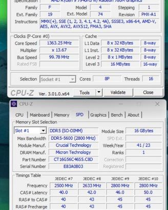 32 Gb Ram ddr5 Sodimm Crucial 5600 Mhz