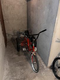 Bici a 3 ruote richiudibile con cestello