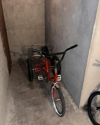Bici a 3 ruote richiudibile con cestello