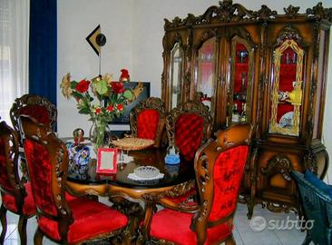 sala da pranzo stile barocco inizio 1900