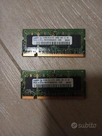 RAM DDR2 SO-DIMM di Samsung 512mb