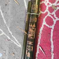 Set Flauti Etnici in Bambù Decorati a Mano - Pirog