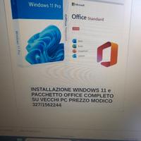 Installazione windows 11 e pacchetto office comple