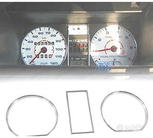CERCHI QUADRO STRUMENTI VW GOLF 2 83-92 CROMATI
