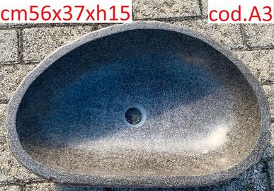 Lavabo lavandino da appoggio pietra/sasso fiume 1