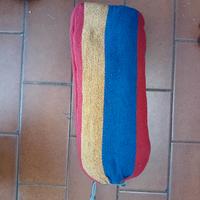 amaca con sacca, moschettoni e corda