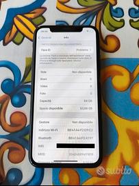 IPHONE X 64GB CON PROBLEMA FACE ID