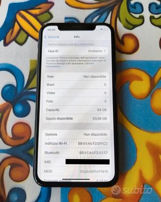 IPHONE X 64GB CON PROBLEMA FACE ID