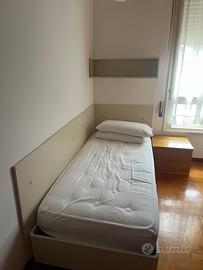 struttura letto singolo con mensola l