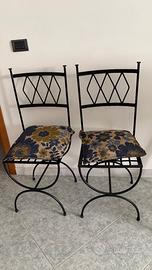 Sedie in ferro battuto artigianale