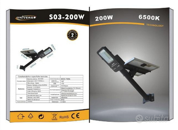 Faretto lampione con 150 led cob da esterno