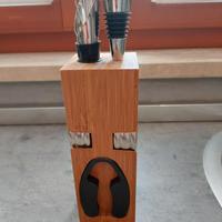 Set vino 6 pezzi con supporto in bambù