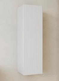 Colonna bagno sospesa cannettata bianco opaco