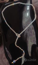 Collana oro e Swarovski 