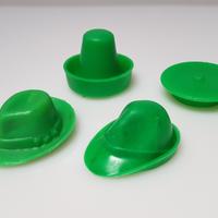 Lotto 4 tappi vintage '80 a forma di cappello