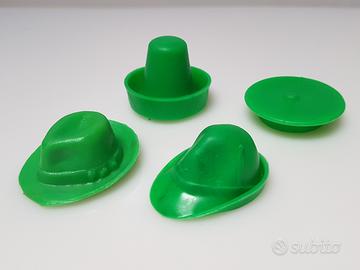 Lotto 4 tappi vintage '80 a forma di cappello