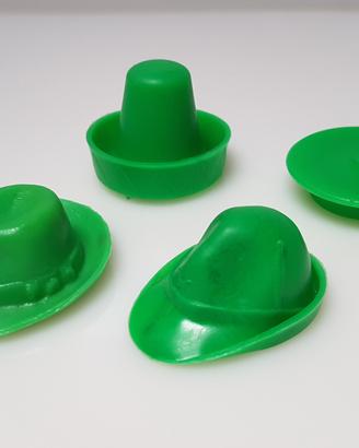 Lotto 4 tappi vintage '80 a forma di cappello